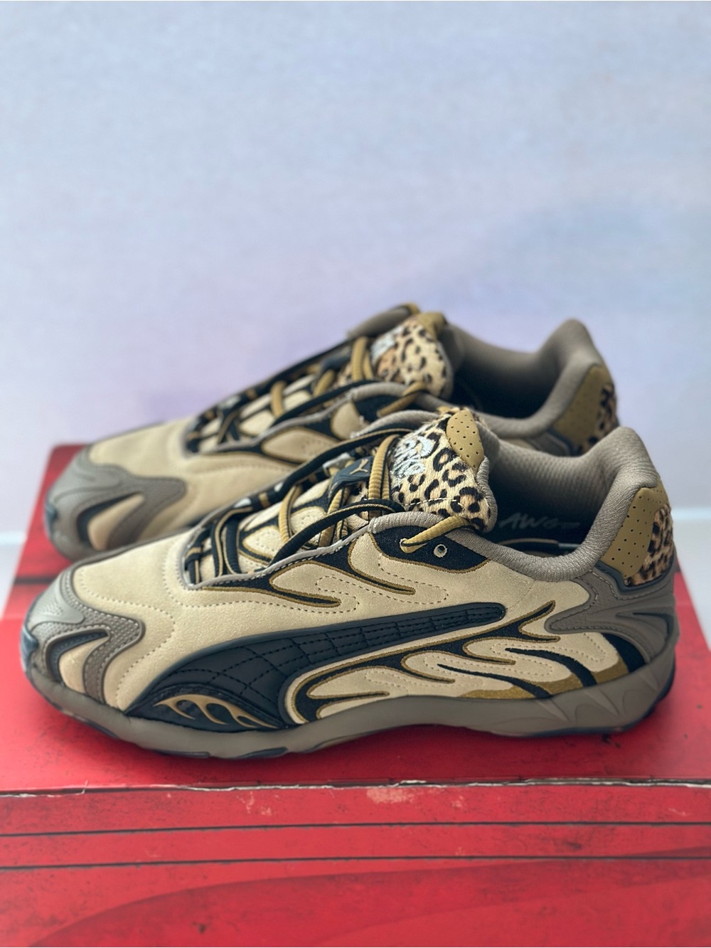 A$AP ROCKY x PUMA Inhale L Women’s 8.5 Sneakers In Toasted Almond/Black Leopard